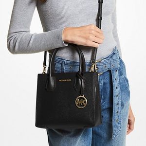 Michael Kors Mercer Medium Pebbled Leather Crossbody Bag